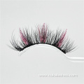 pink glitter lashes 15mm wispy glitter fake eyelashes